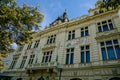 Neo-renaissance building of the Mestanska Beseda theater and restaurant in the center of Plzen in sunny day. Pilsen, Western Royalty Free Stock Photo