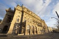 Neo-Renaissance National House against the cloudy blue sky Prague Czech Republic