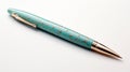 Neo-traditional Japanese Gold Pen With Aqua Dots - Meticulous Attention To Detail