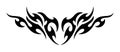 Neo Tribal Tattoo. Y2K Tattoo Heart. Vector Gothic Acid Element in Cyberpunk 90s Style