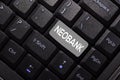 Neobank write on keyboard isolated on laptop background Royalty Free Stock Photo