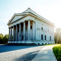 Neoclassical Architecture of Historic Building with Grand Columns and Pediment Royalty Free Stock Photo