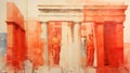 Neoclassical Architecture Meets Rothko: A Translucent Painting Of Opacity And Lightness