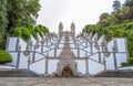 The neoclassical Basilica of Bom Jesus do Monte / Church/ religion/ faithfuls/ Braga/ Portugal Royalty Free Stock Photo