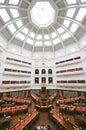 Neoclassical multistory La Trobe Reading Room with skylight doom inside heritage State Library Victoria, Melbourne, Australia Royalty Free Stock Photo