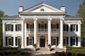 Neoclassical Revival Style House (Generative AI) Royalty Free Stock Photo