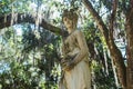 A neoclassical statue at Rosedown Plantation.