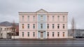 Minimalist Neoclassical Architecture With Soft Colored Installations In Akureyri