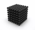Neodym black cube Royalty Free Stock Photo