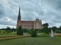 Neogothic church st. Trinity in Gervjaty Belarus