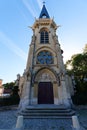 The neogothic Saint Medard church located in Vigny, Val d'Oise region, France.