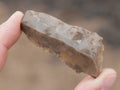 Neolithic flinstone blade Royalty Free Stock Photo
