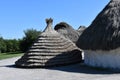 Neolithic Houses in Stonehenge Royalty Free Stock Photo