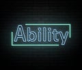 Neon ability concept. Royalty Free Stock Photo