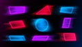 Neon abstract geometric shapes speed movement Royalty Free Stock Photo