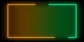 neon abstract line orange green background