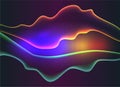 Neon abstract waves, colourful modern background. Royalty Free Stock Photo