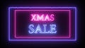 Neon advertising `Xmas Sale`