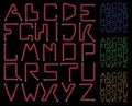 Neon alphabet