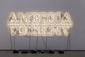 Neon America Sign at The Broad Contemporary Art Museum