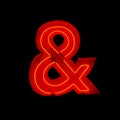 Neon ampersand