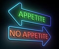 Neon appetite concept. Royalty Free Stock Photo