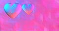 Neon background with glowing ultraviolet heart. For St. Valentines Day event. 3D rendering 3D illustration