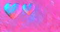 Neon background with glowing ultraviolet heart. For St. Valentines Day event. 3D rendering 3D illustration