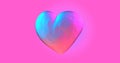 Neon background with glowing ultraviolet heart. For St. Valentines Day event. 3D rendering