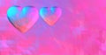 Neon background with glowing ultraviolet heart. For St. Valentines Day event. 3D rendering