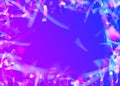 Neon Background. Metal Banner. Holographic Confetti. Kaleidoscop