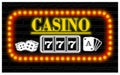 Neon banner of casino Royalty Free Stock Photo