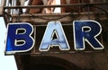 Neon bar sign Royalty Free Stock Photo