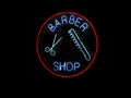 Neon BARBER SHOP sign