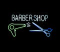 Neon Barber Shop Sign