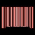 Neon the barcode the red color vector illustration flat style image