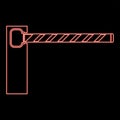 Neon barrier red color vector illustration flat style image Royalty Free Stock Photo