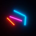 Neon bars create a mesmerizing display against a dark background.