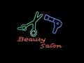 Neon Beauty Salon Sign