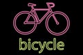 Neon Bicycle Symbol