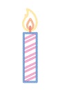 neon birthday candle