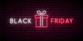 Neon Black Friday signboard.