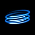 Neon blue circles. Light effect. Royalty Free Stock Photo