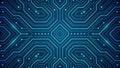 Neon Blue Geometric Data Network Pattern â Seamless Cyberpunk Background Royalty Free Stock Photo