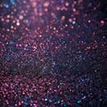 Neon blue magenta pink grain texture glow on dark black shimmering abstract background Royalty Free Stock Photo