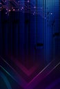 Neon blue and pink circuit board pattern with geometric shapes tech background for digital projects presentations and futuristic Royalty Free Stock Photo