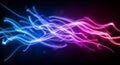 Neon Blue and Pink Energy Trails Abstract Background Royalty Free Stock Photo