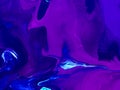 Neon blue and purple creative abstract hand painted background, marble texture, brush stroke, acrylic painting on canvas Royalty Free Stock Photo