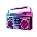 Neon Boombox Radio