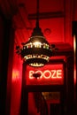 Neon Booze: Aesthetic Lamp Illuminates the Night Royalty Free Stock Photo